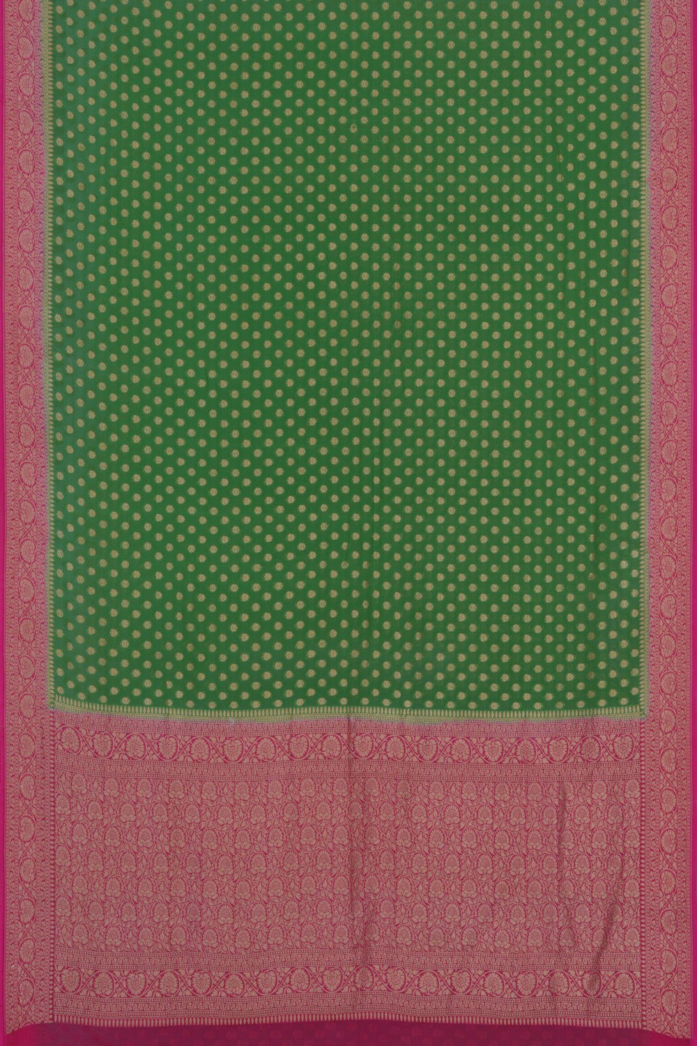 Banarasi Chiffon Vibrant Green Saree