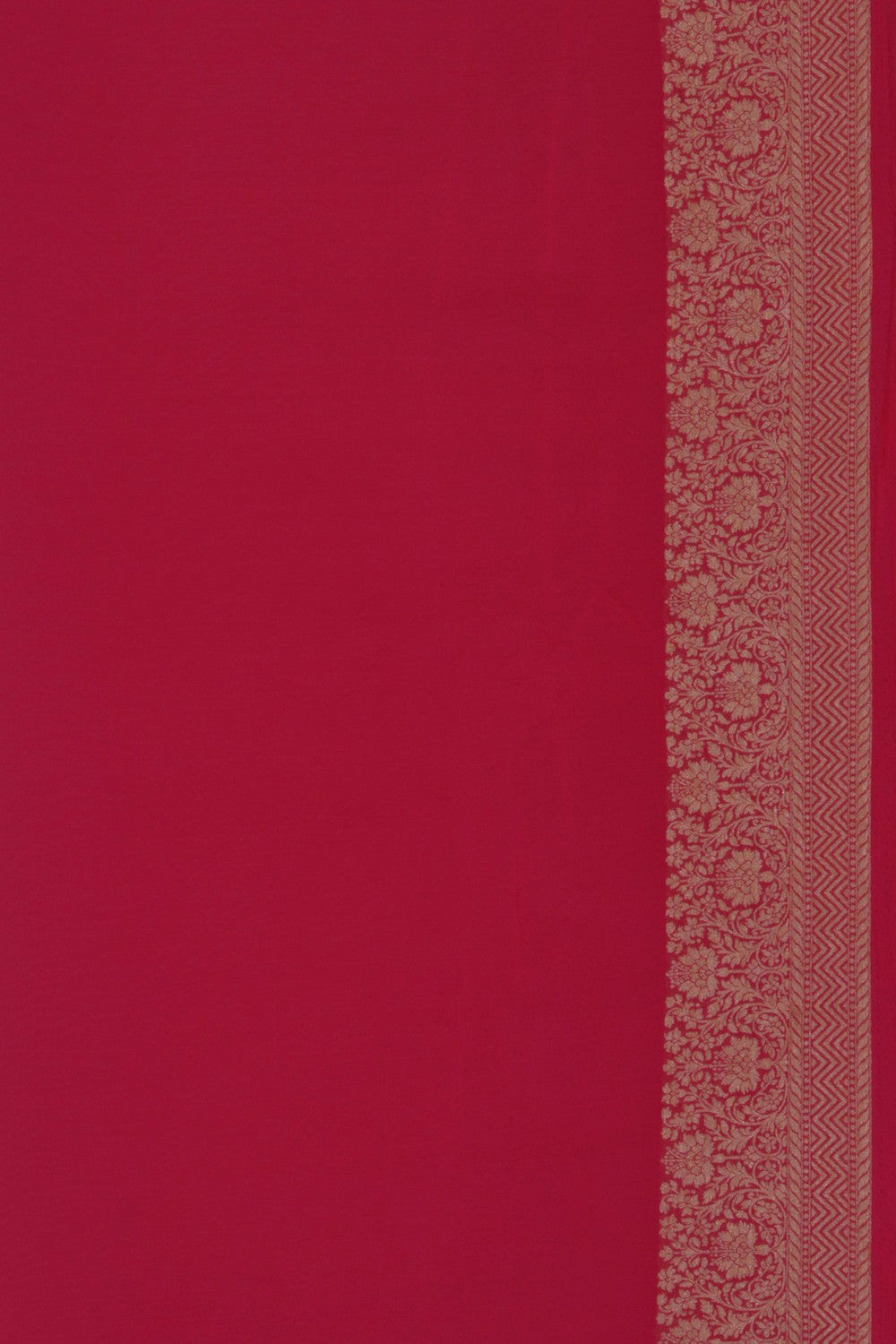 Image of Banarasi Chiffon Coral Pink Saree