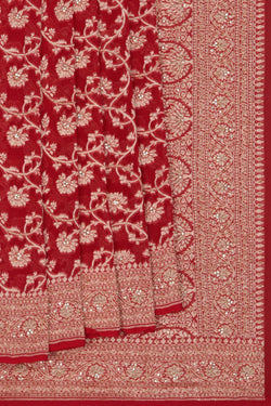 Image of Banarasi Georgette Embroidery Saree