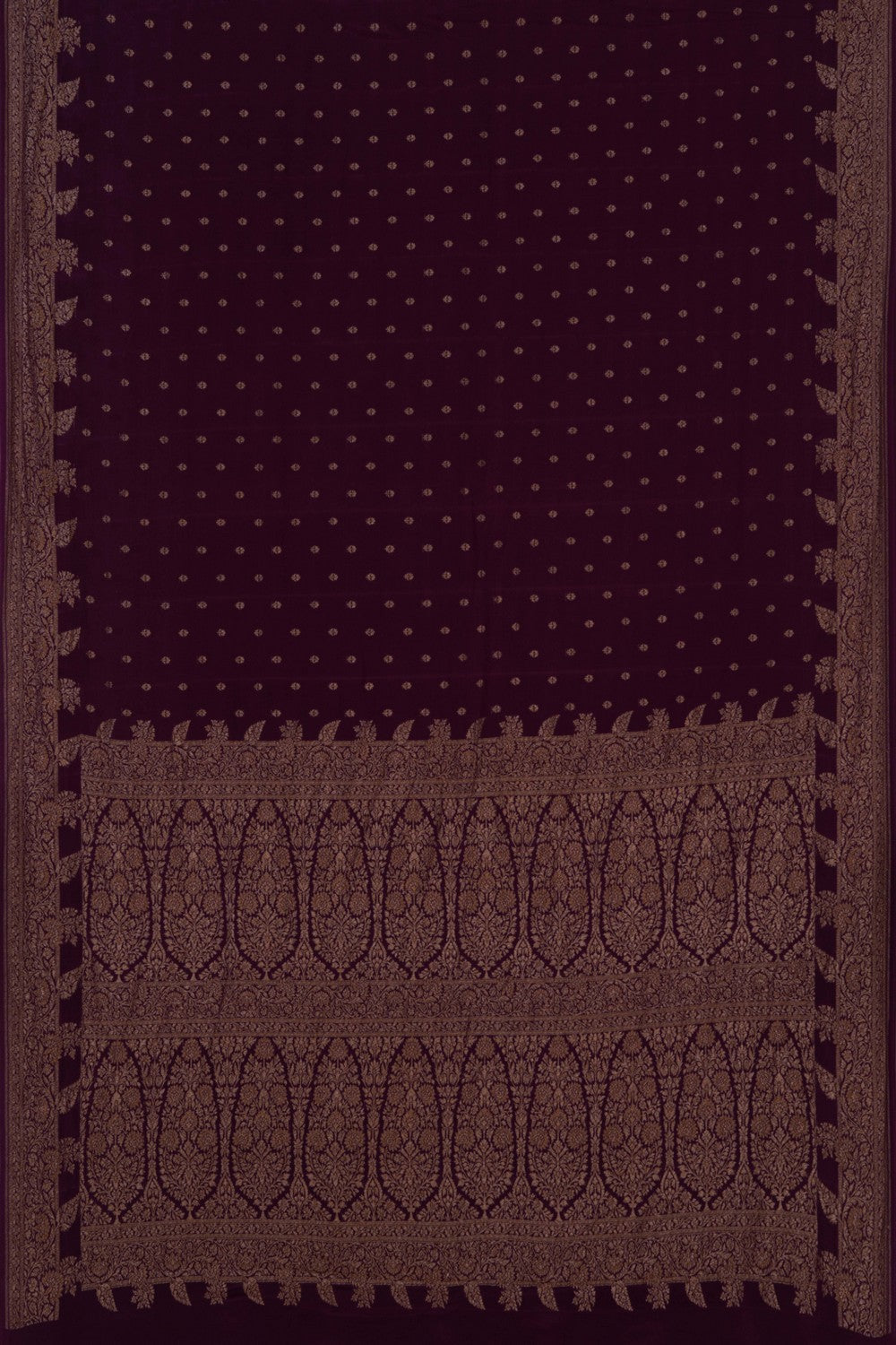 Image of Banarasi Crepe Violet Saree