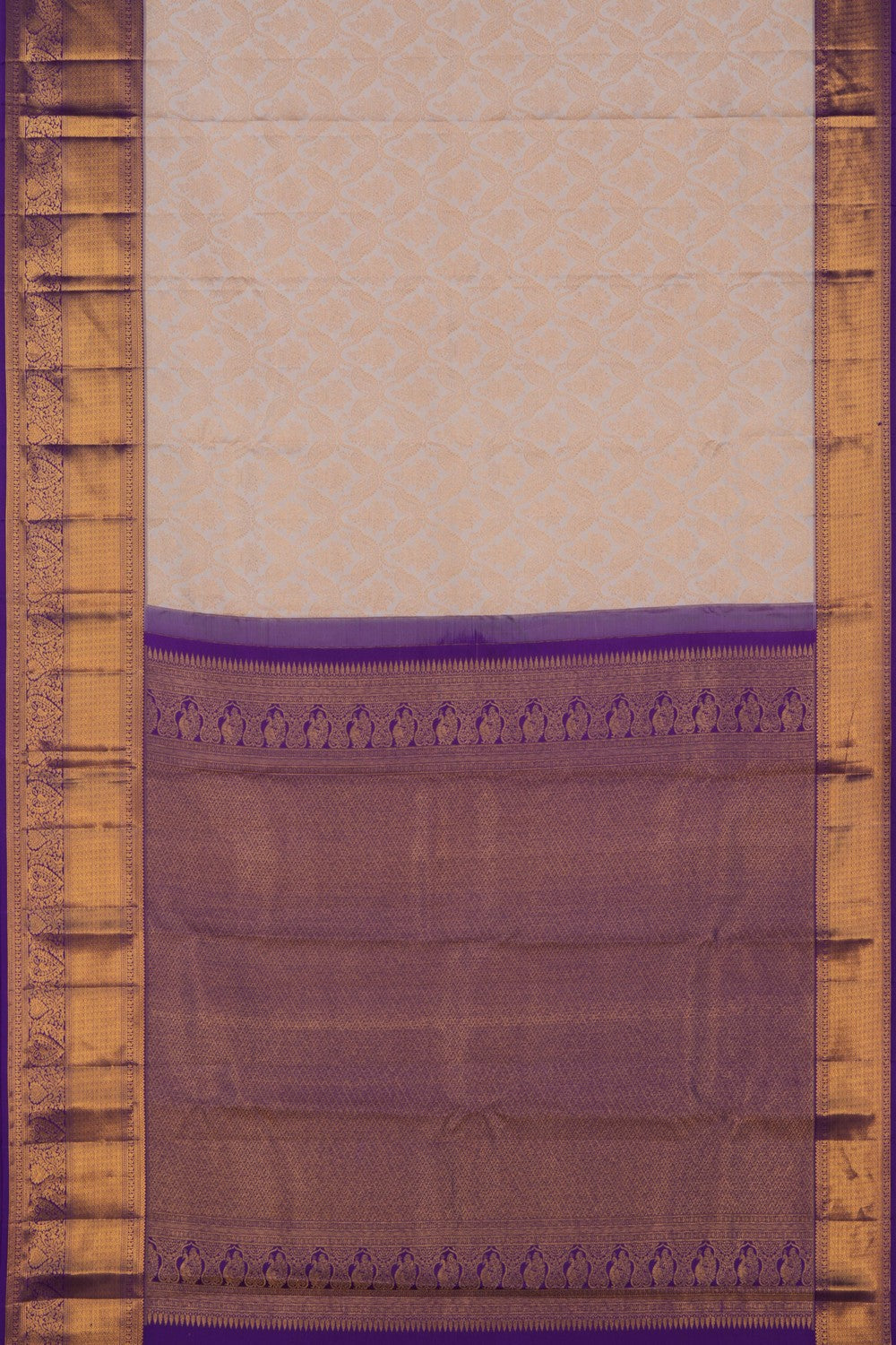 Kanchipattu Brocade Off White Saree