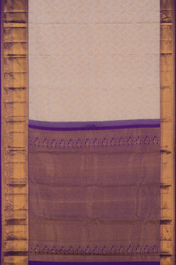 Image of Kanchipattu Brocade Off White Saree