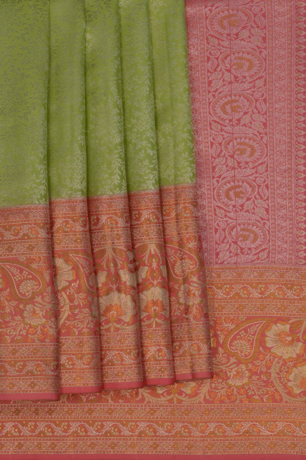 Image of Kanchipattu Brocade Mint Green Saree