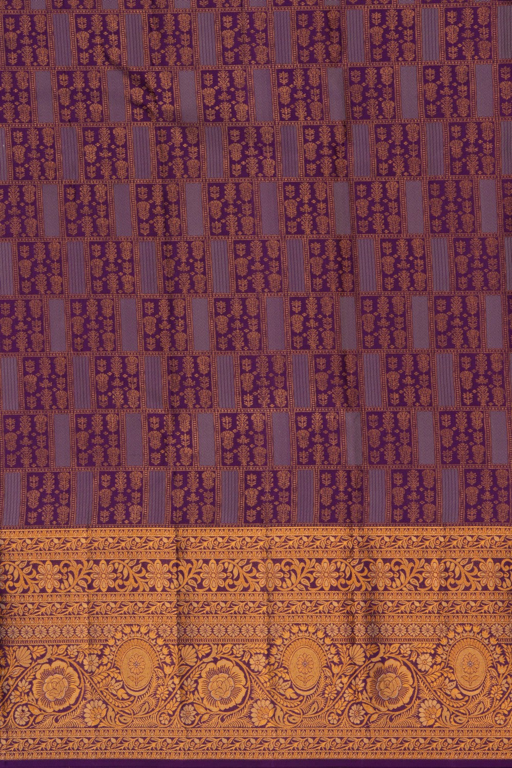 Image of Kanchipattu Brocade Off White Saree