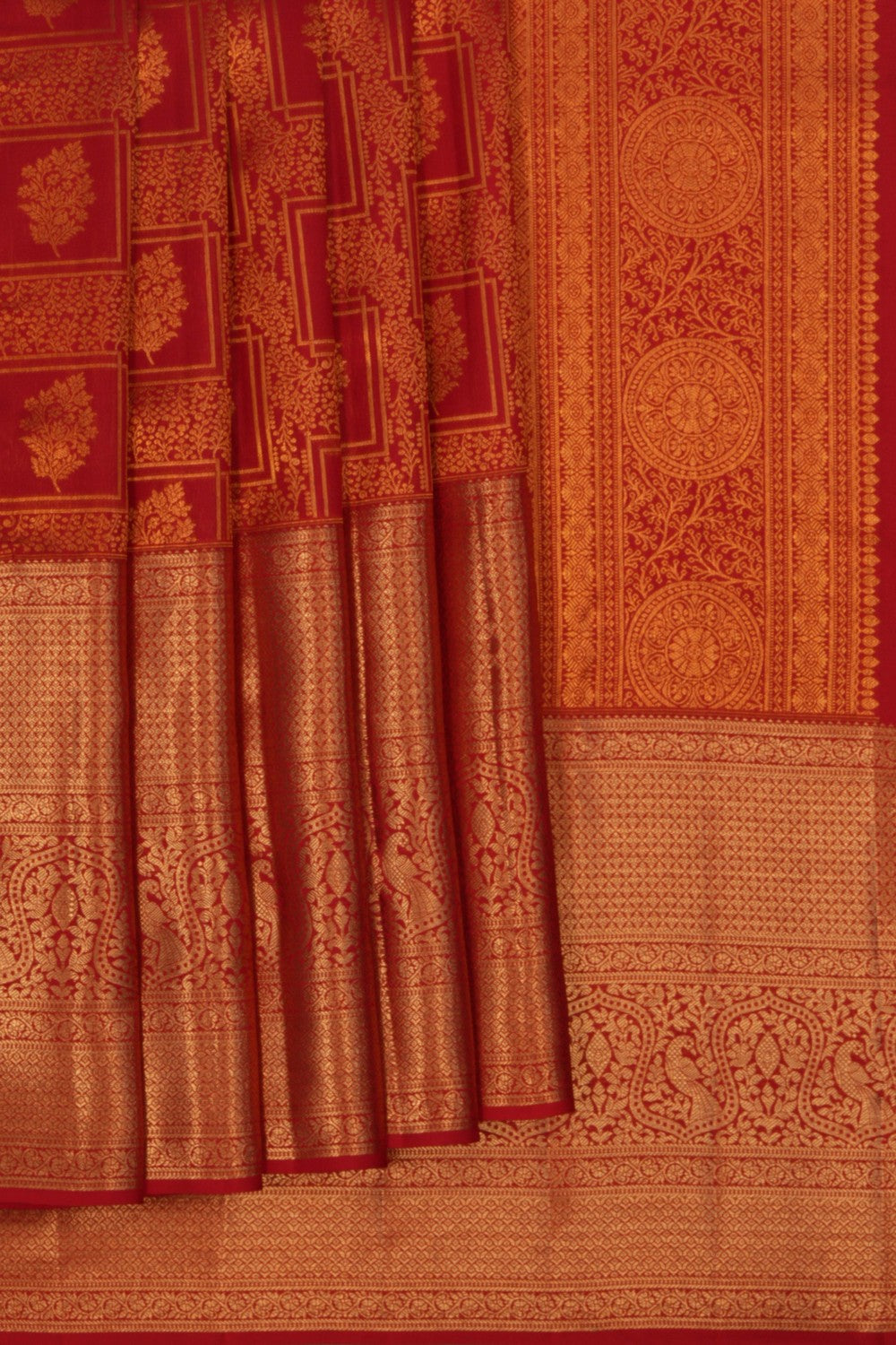 Kanchipattu Brocade Red Saree