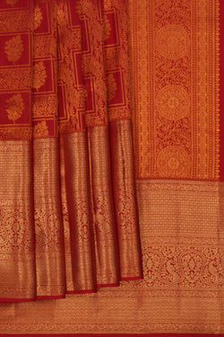 Image of Kanchipattu Brocade Red Saree