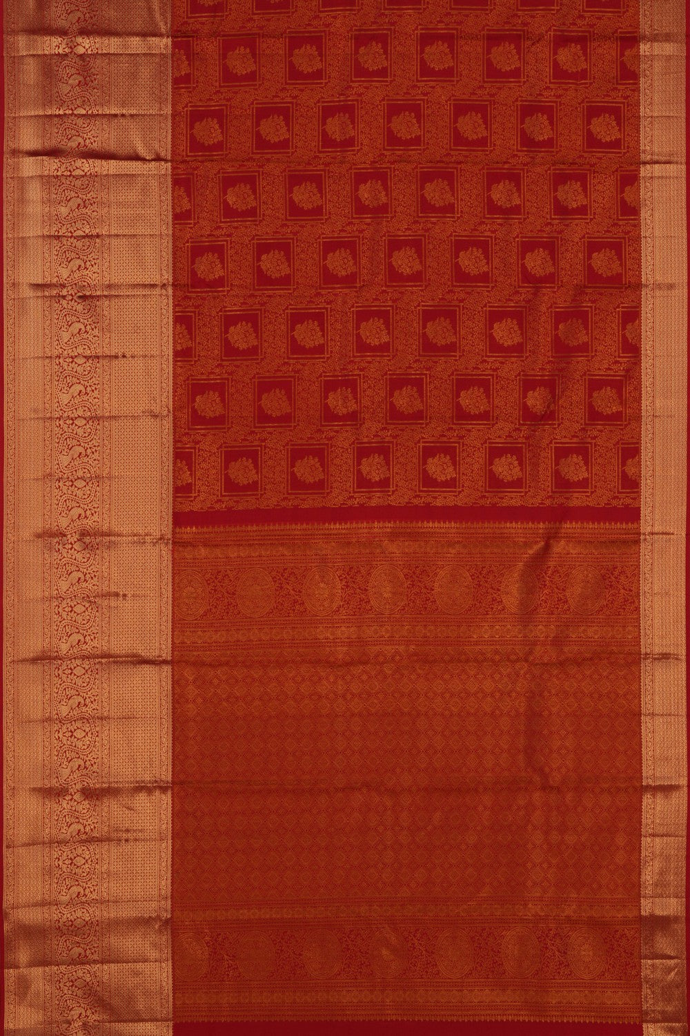 Kanchipattu Brocade Red Saree