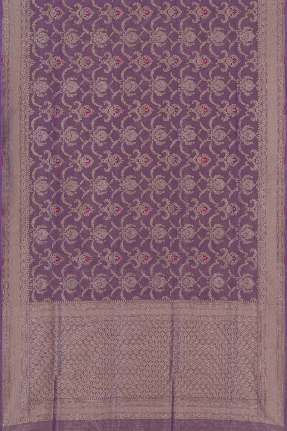 Image of Banarasi Tissue Silk Purple Saree