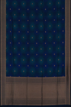 Image of Banarasi Satin Silk Blue Saree