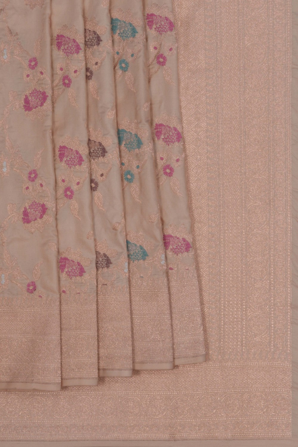 Banarasi Katan Silk Off-White Saree