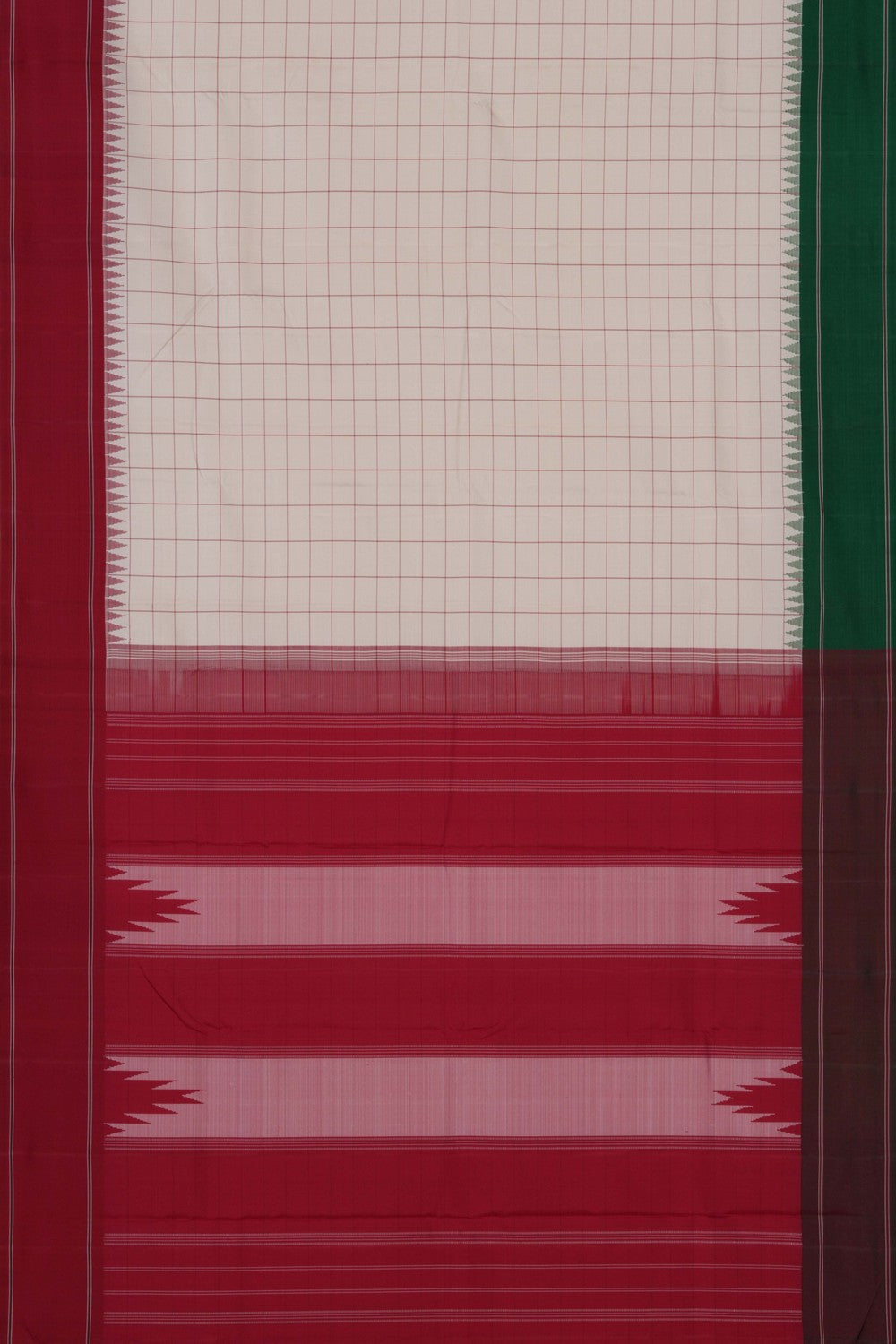 Arani Silk Kattam Off-White Saree