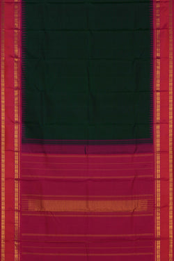 Image of Arani Silk Bottle Green Saree