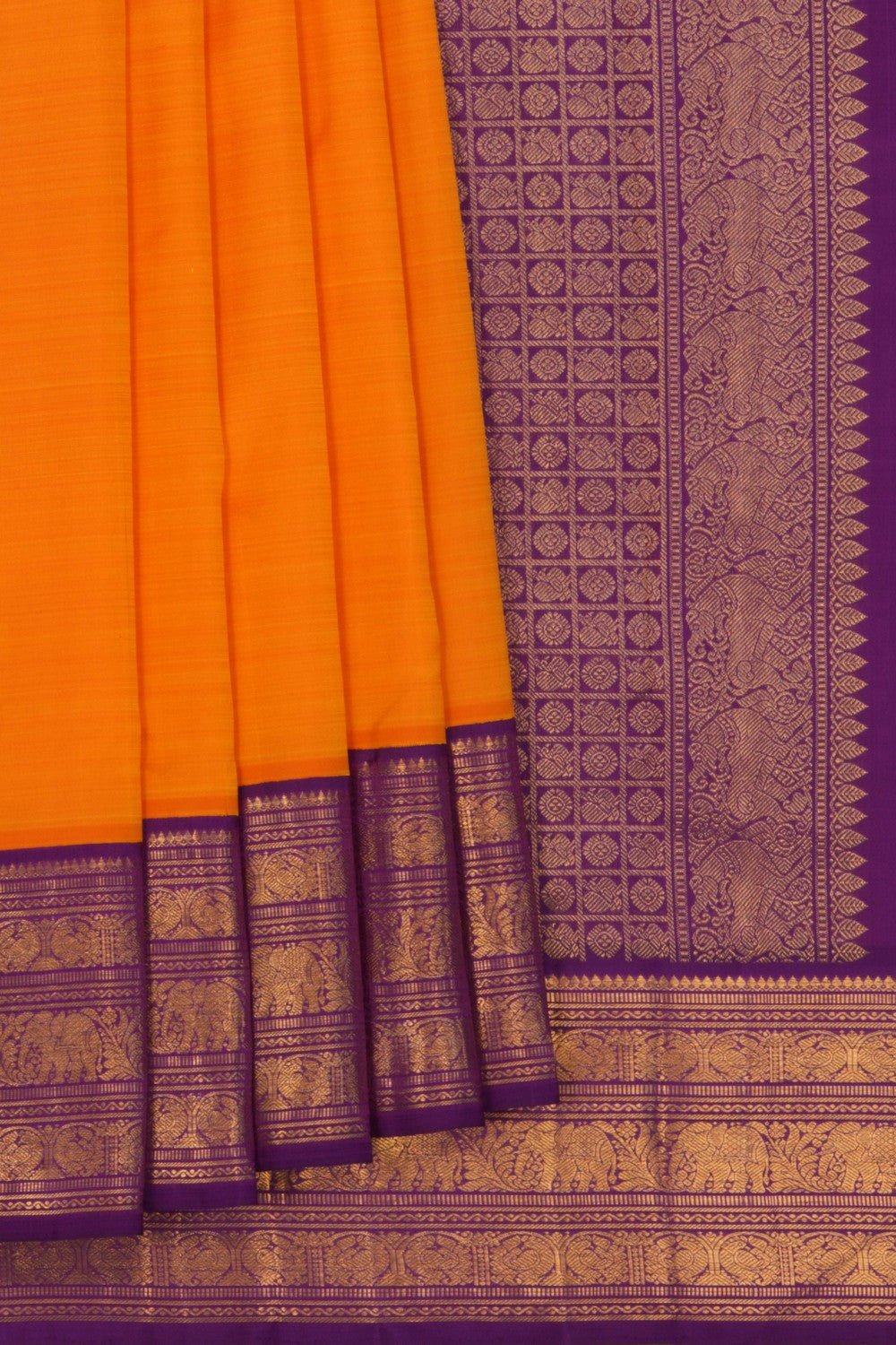 Arani Silk Orange Saree