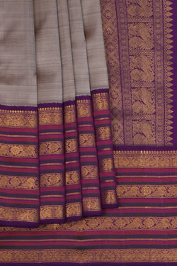 Image of Arani Silk Grey Saree