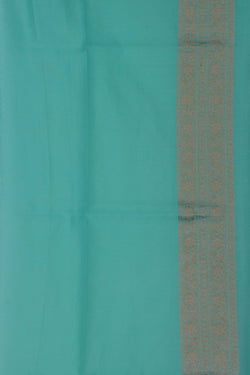 Image of Banarasi Kora Silk Indigo Blue Saree