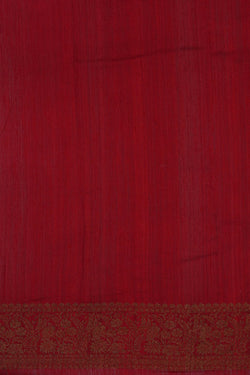 Image of Banarasi Tussar Silk Indigo Blue Saree