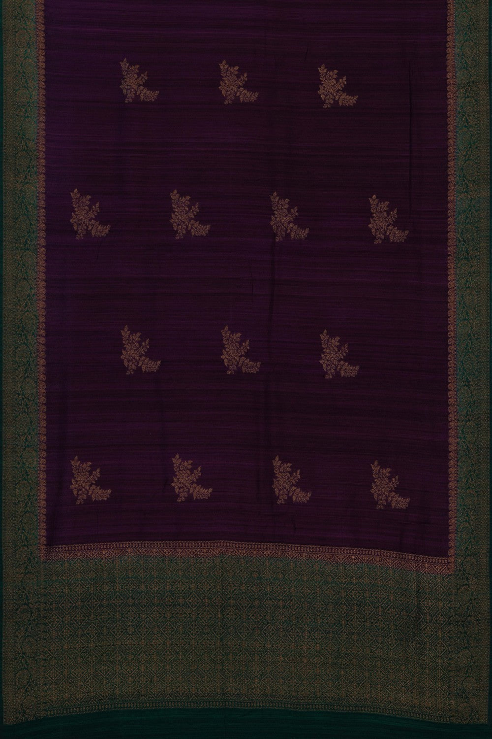 Banarasi Tussar Silk Violet Saree