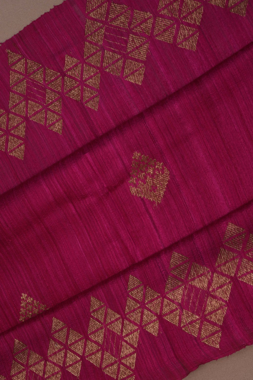 Image of Banarasi Tussar Silk Pink Saree