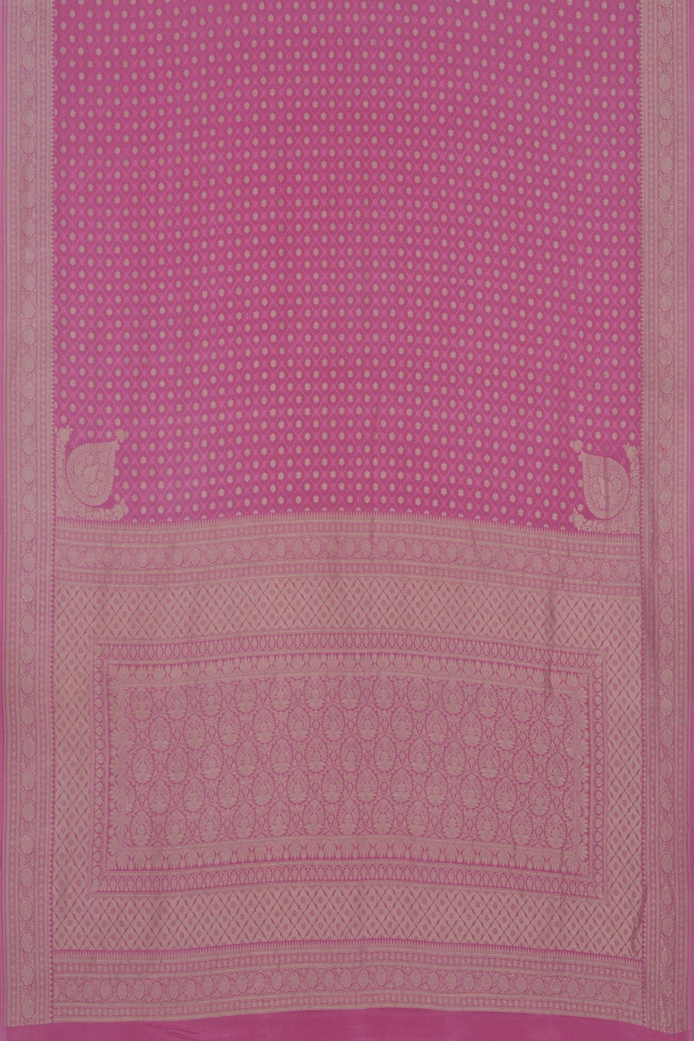 Banarasi Crepe Silk Brocade Pink Saree