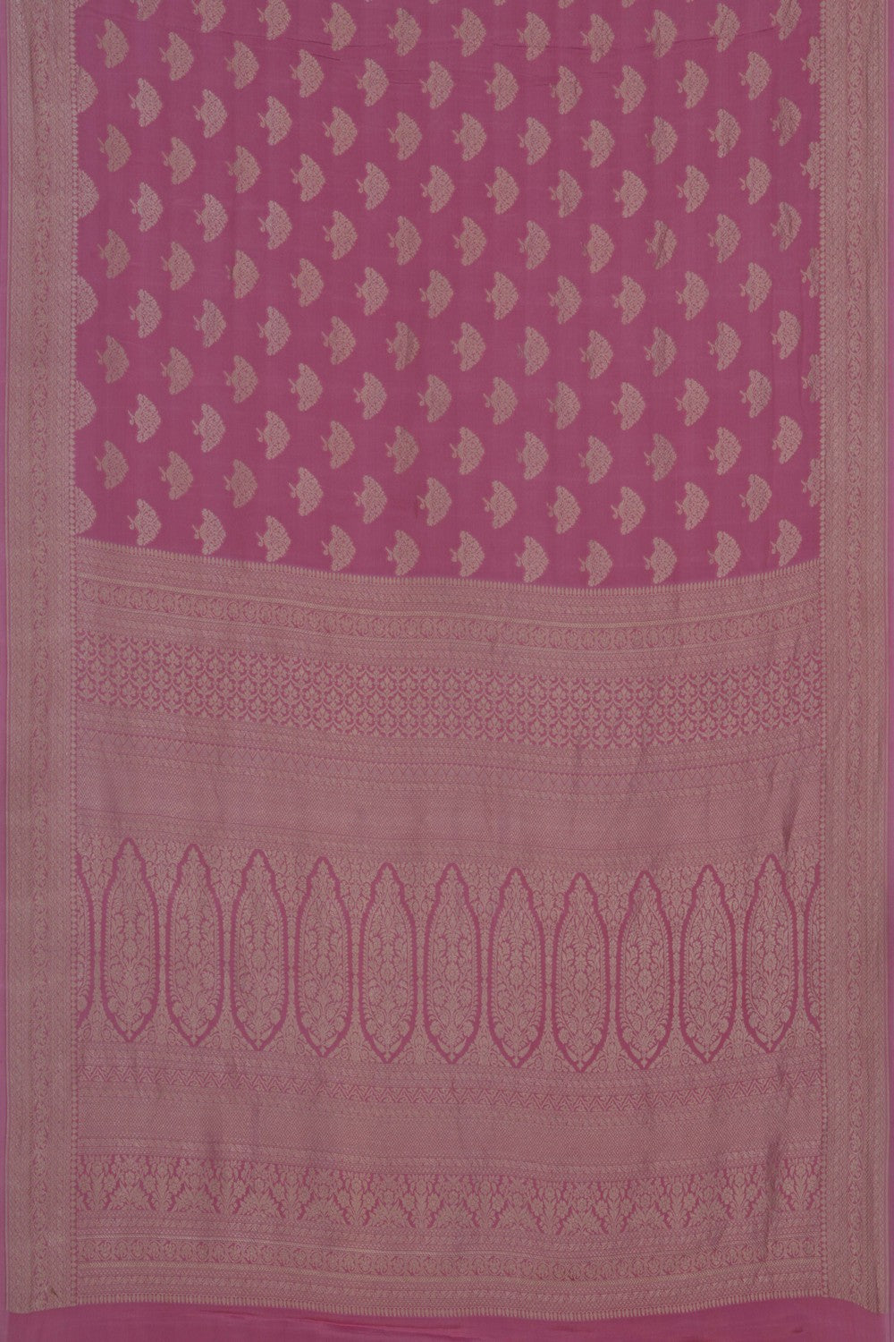 Banarasi Crepe Silk Brocade Pink Saree