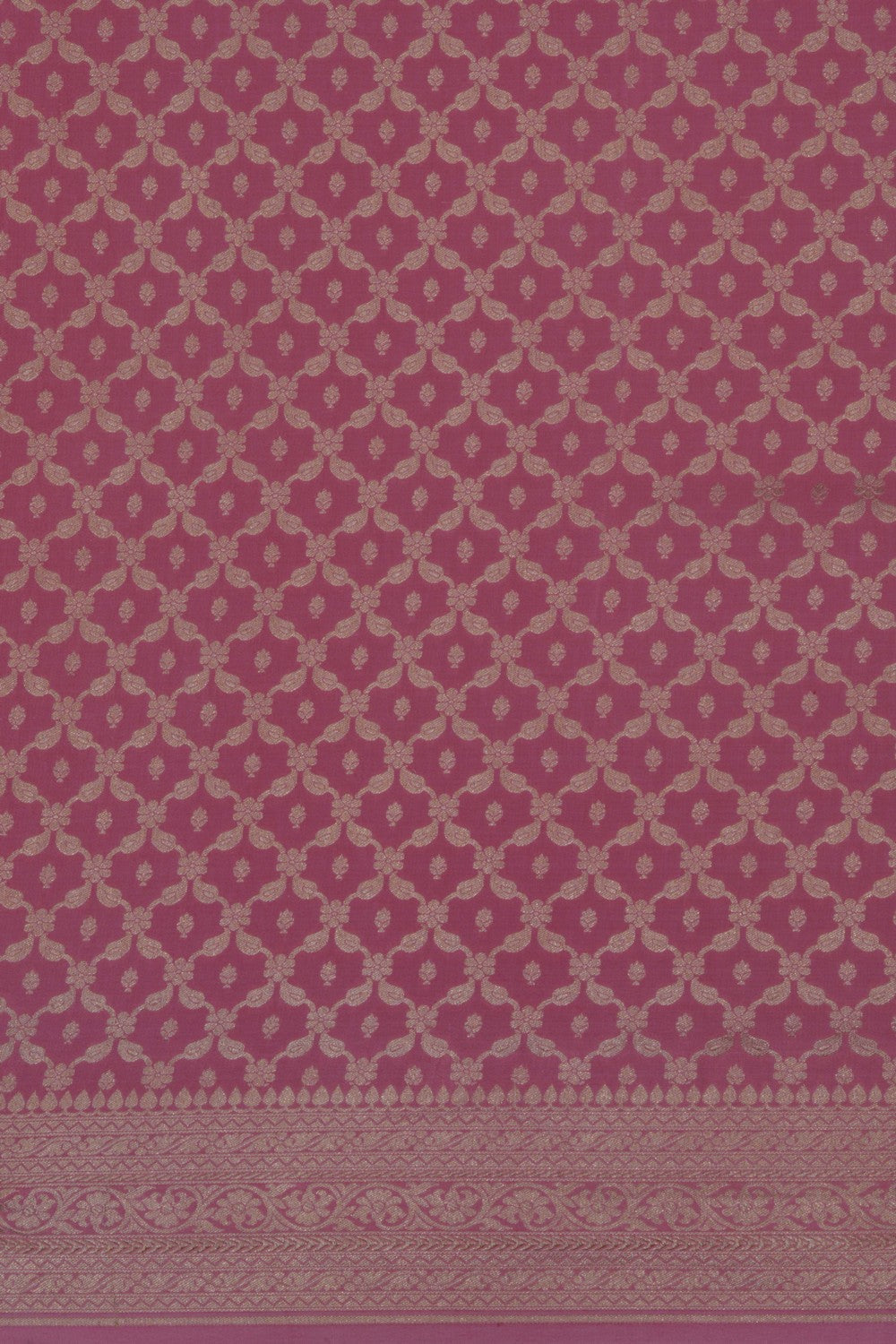 Banarasi Crepe Silk Brocade Pink Saree