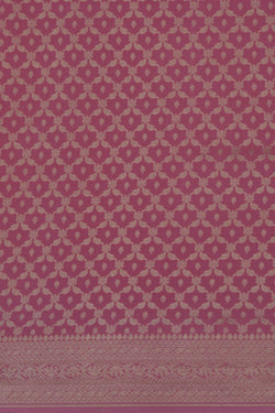 Image of Banarasi Crepe Silk Brocade Pink Saree