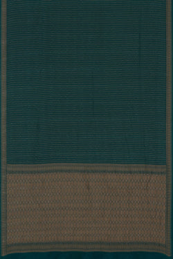 Image of Banarasi Crepe Silk Brocade Teal Green Saree