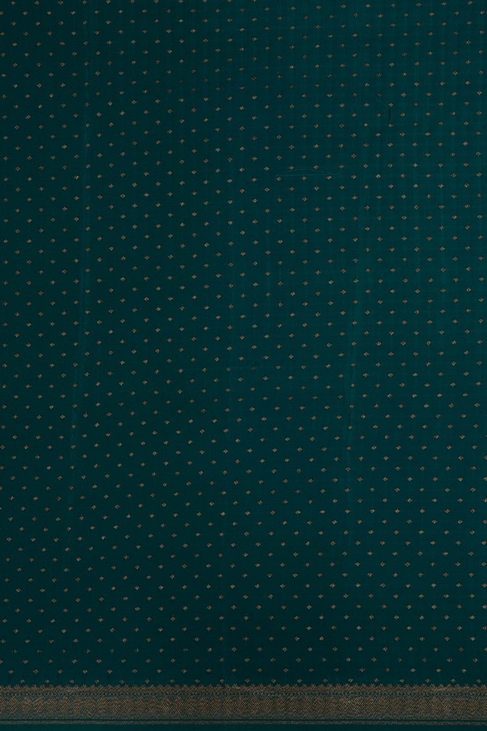 Image of Banarasi Crepe Silk Brocade Teal Green Saree