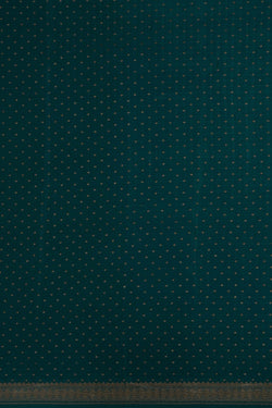 Image of Banarasi Crepe Silk Brocade Teal Green Saree