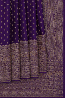 Image of Banarasi Crepe Purple Saree
