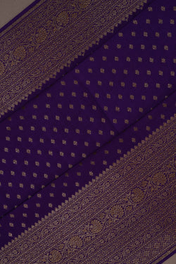 Image of Banarasi Crepe Purple Saree