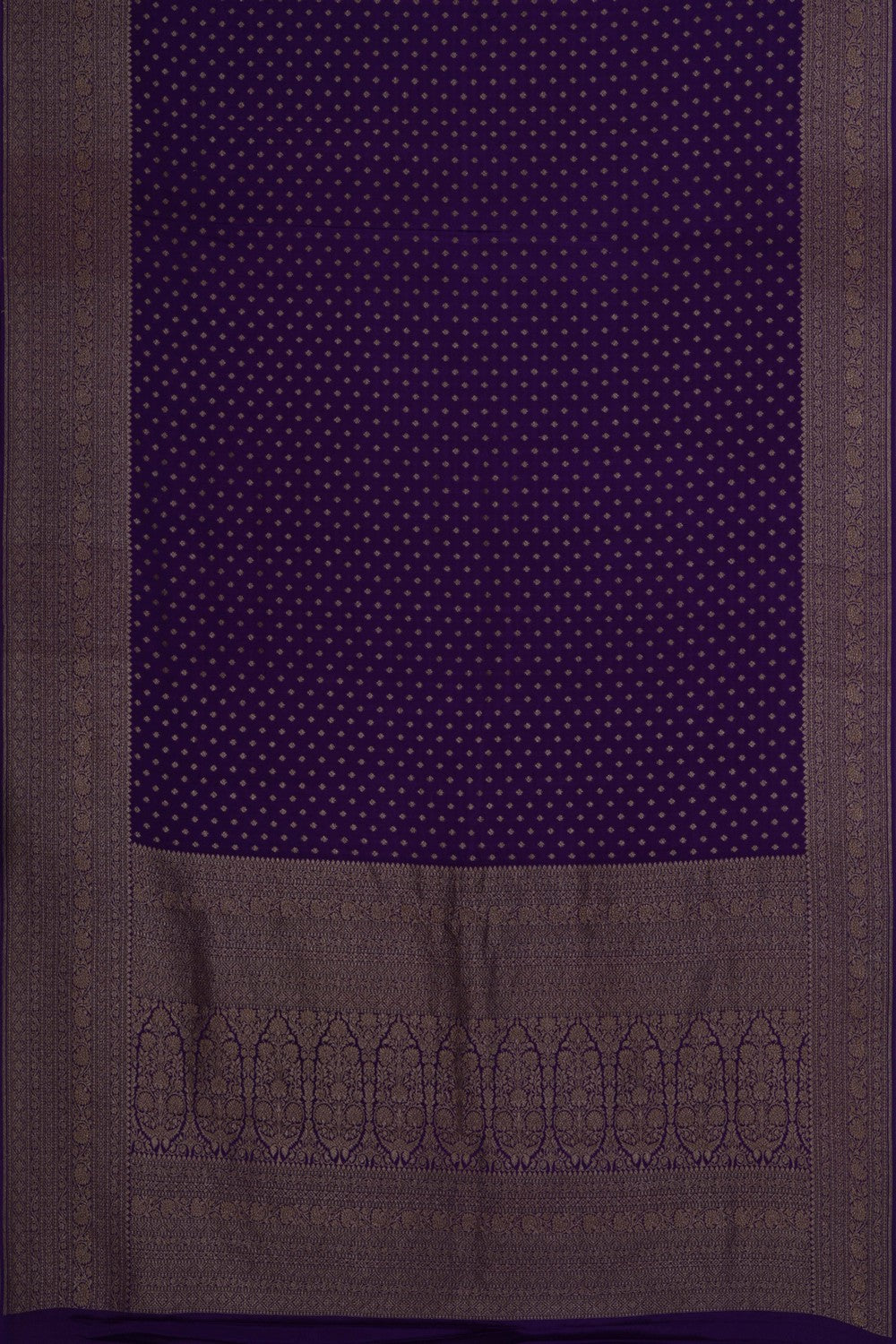 Banarasi Crepe Purple Saree