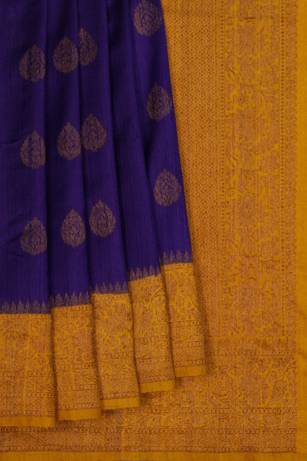 Image of Banarasi Dupion Silk Violet Saree