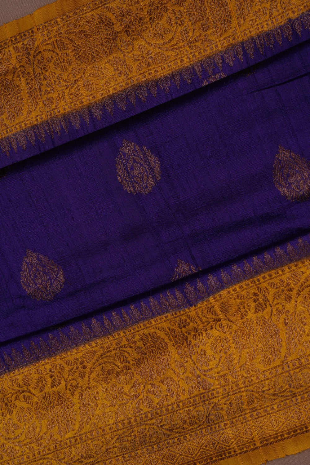 Banarasi Dupion Silk Violet Saree