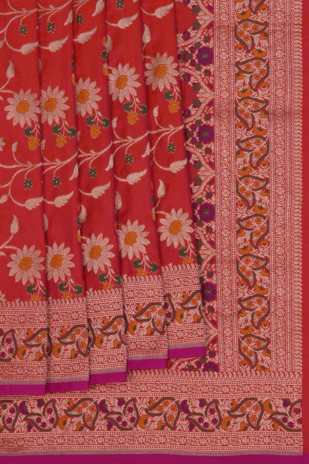 Banarasi Katan Silk Red Saree