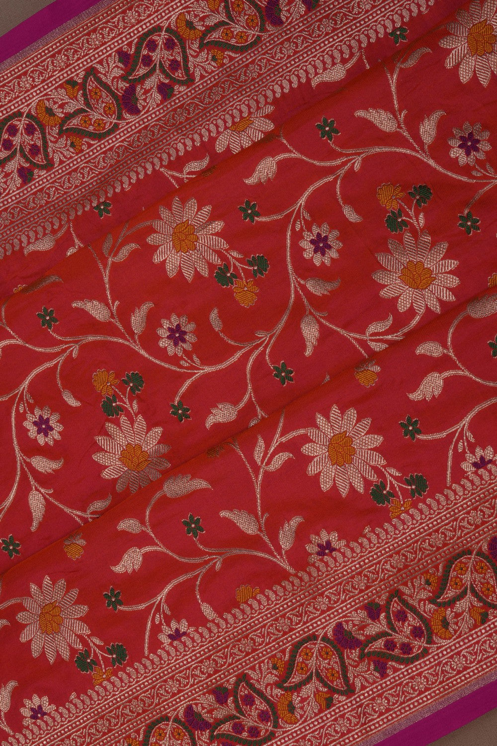 Banarasi Katan Silk Red Saree