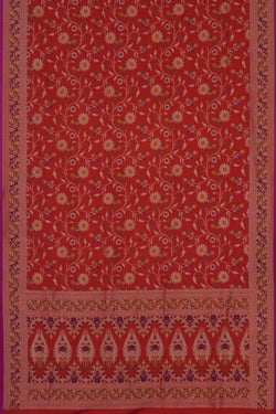 Image of Banarasi Katan Silk Red Saree
