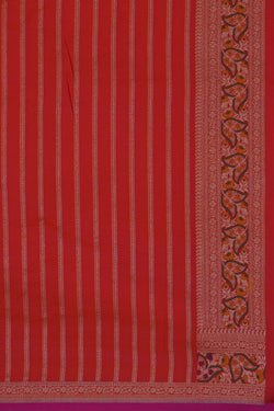 Image of Banarasi Katan Silk Red Saree