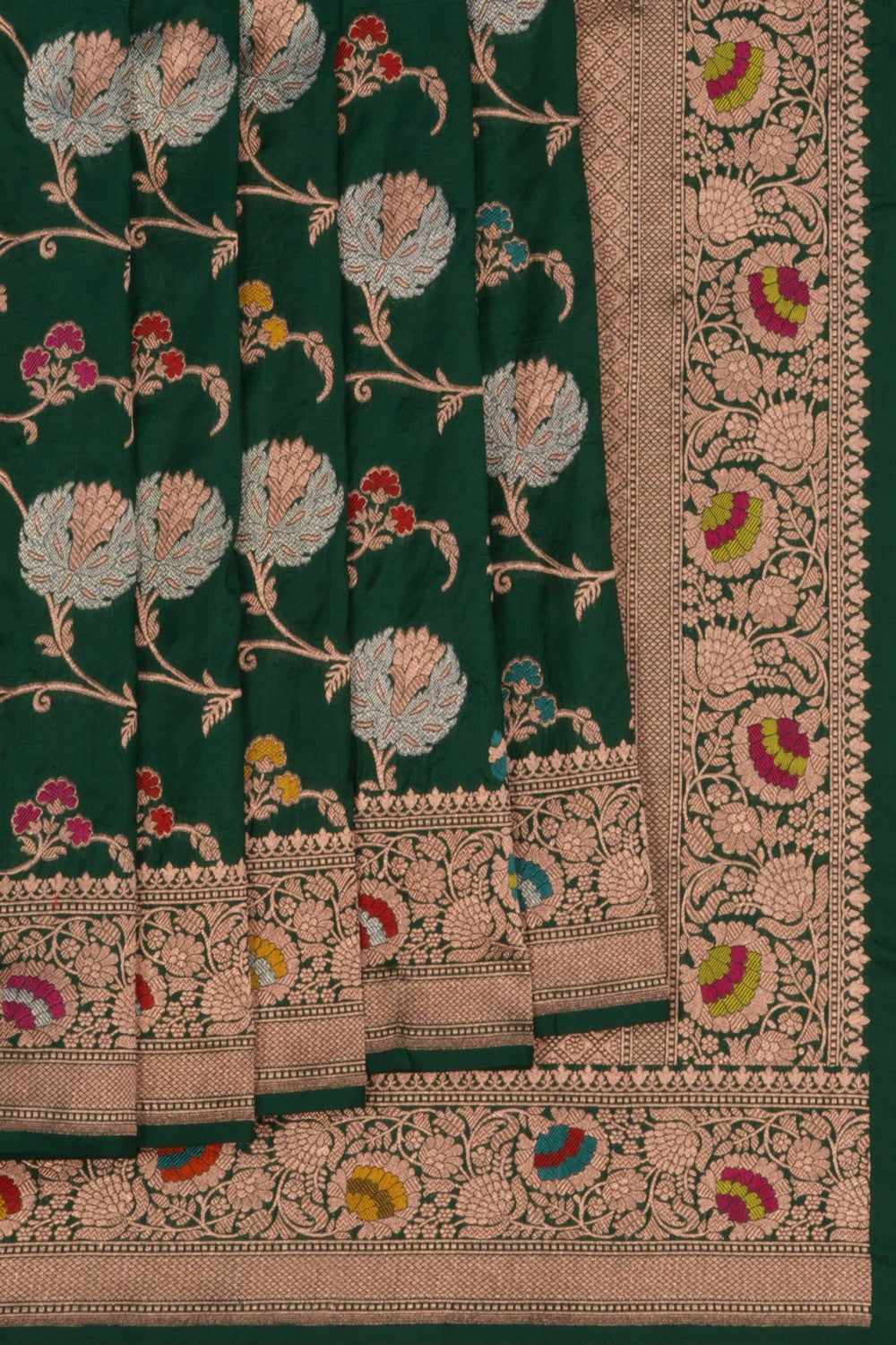 Banarasi Katan Silk Green Saree