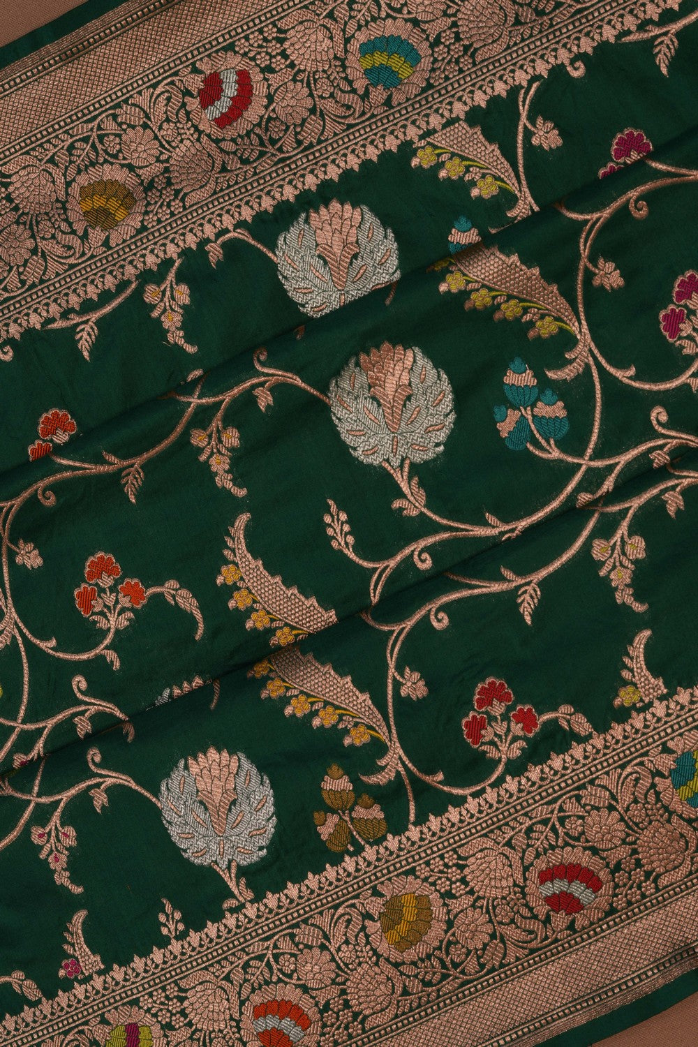 Banarasi Katan Silk Green Saree