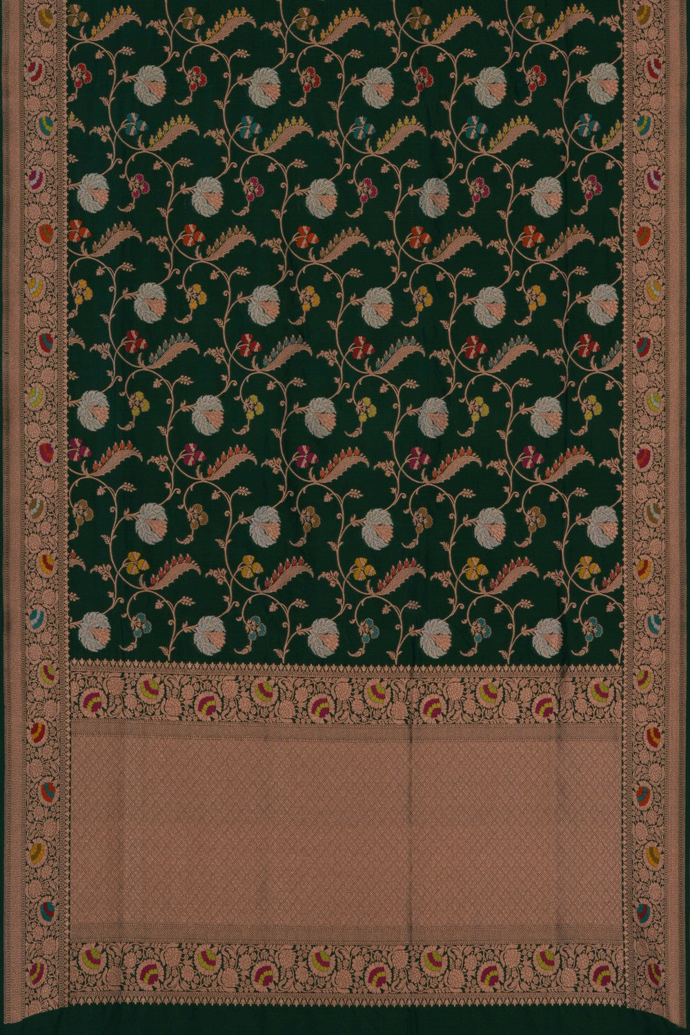 Banarasi Katan Silk Green Saree