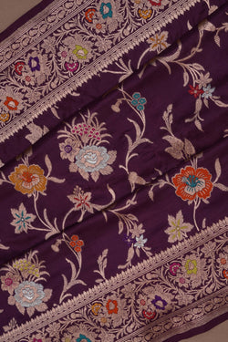 Image of Banarasi Katan Silk Pink Saree