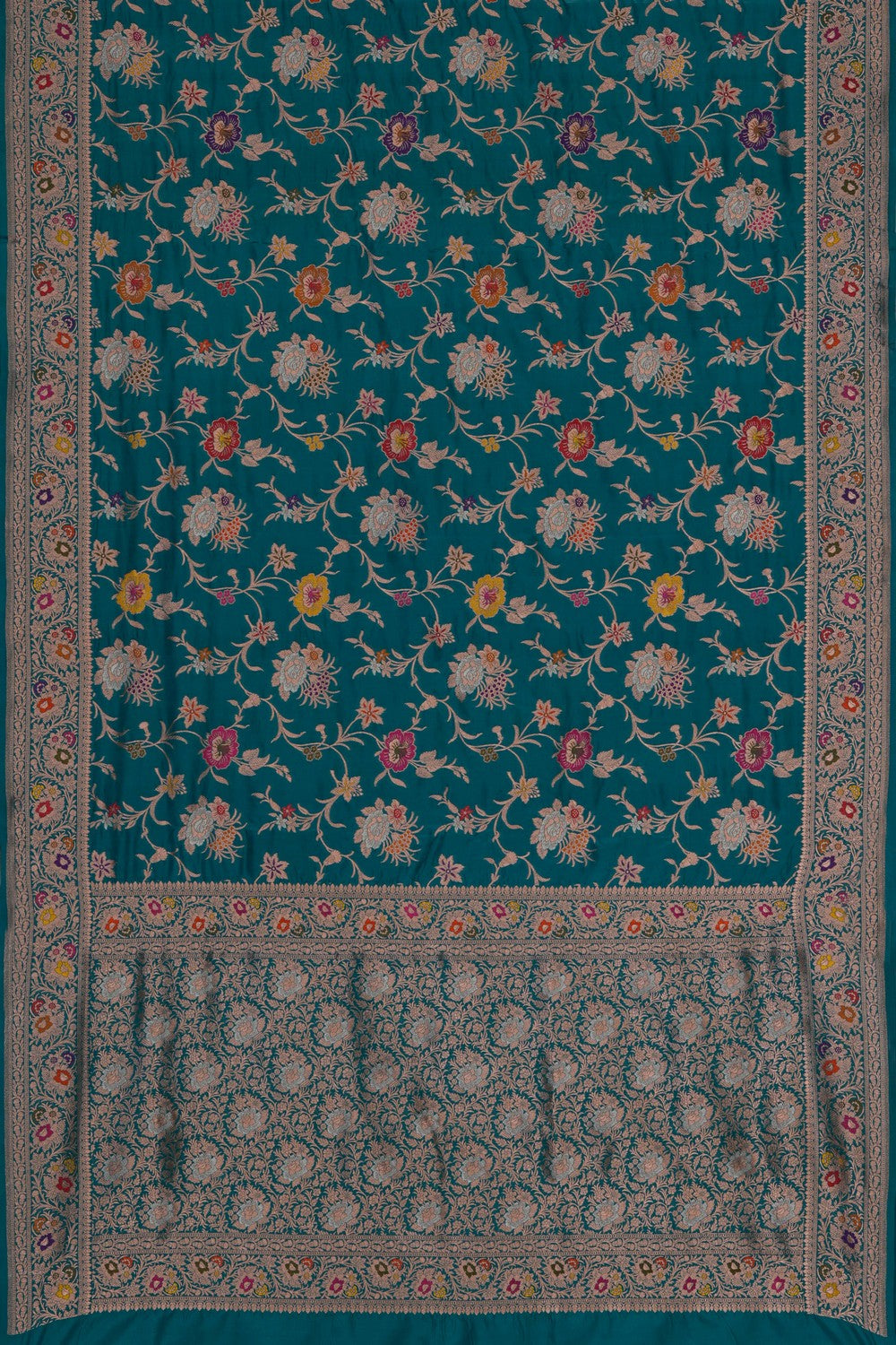 Image of Banarasi Silk Blue Saree