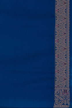 Image of Banarasi Katan Silk Blue Saree