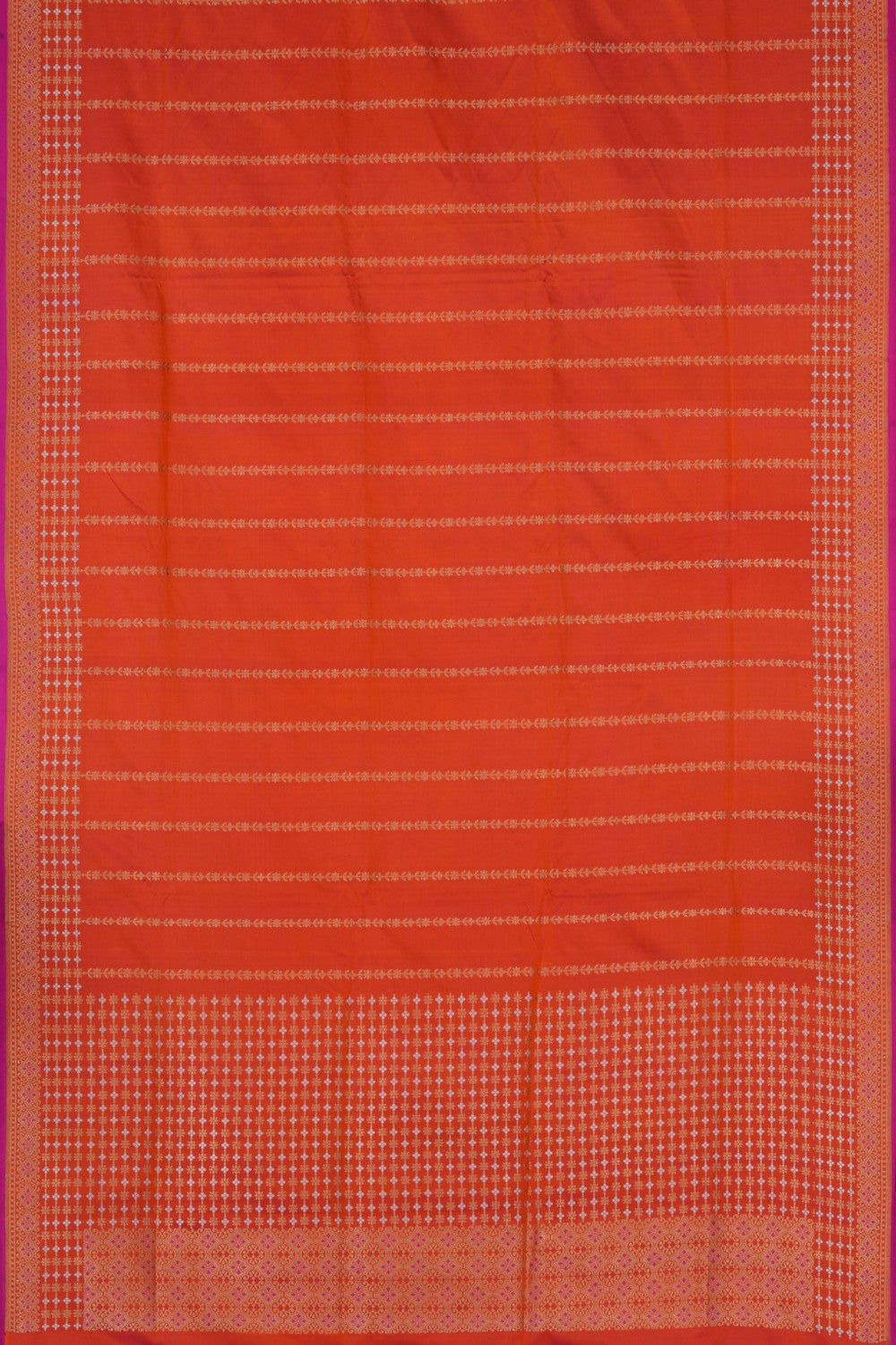Image of Banarasi Katan Silk Orange Saree