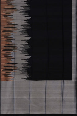 Image of Banarasi Katan Silk Black Saree