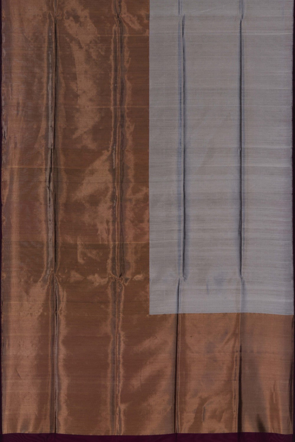 Image of Banarasi Katan Silk Silver Saree