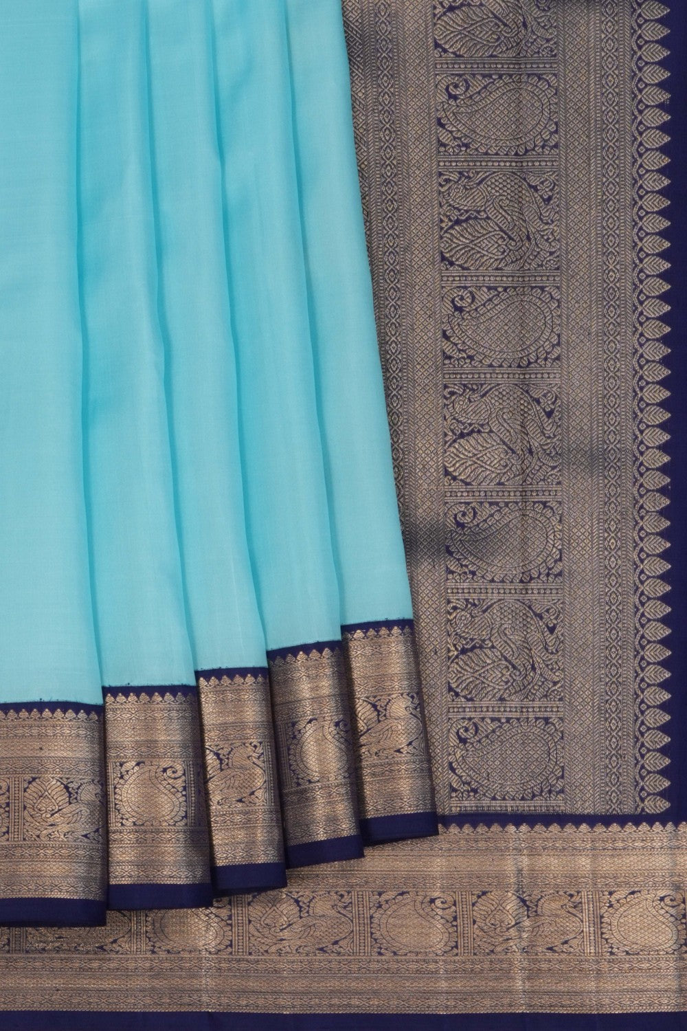 Image of Arani Silk Ice Blue Saree