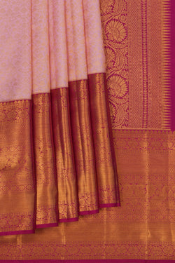 Image of Kanchipattu Pink Brocade Saree