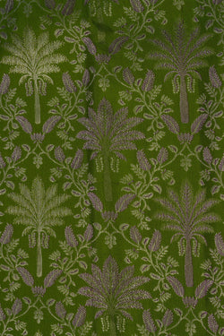 Image of Kanchipattu Brocade Bridal Green Saree